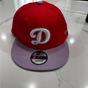 New Era Los Angeles Dodgers SnapBack 9Fifty Red Lavender Hat NWT